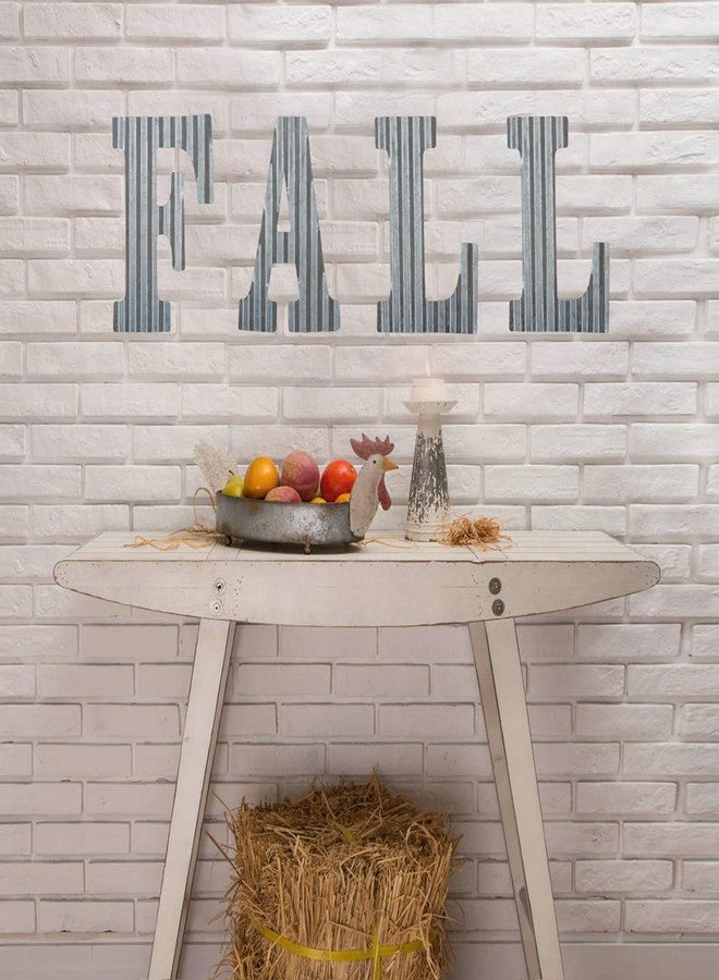 COLLECTIVE HOME كوليكتيف هوم - ديكور حائط معدني على شكل حروف مقاس 12 بوصة، أرقام من الفولاذ المجلفن، رموز ديكور معلقة ريفية، زخرفة معدنية مموجة، رقم المنزل (أ) - Image 4
